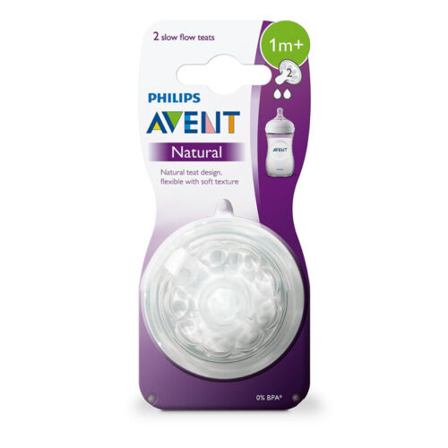 Avent Natural Slow Flow Twin Pack Teats Month Brandonvale
