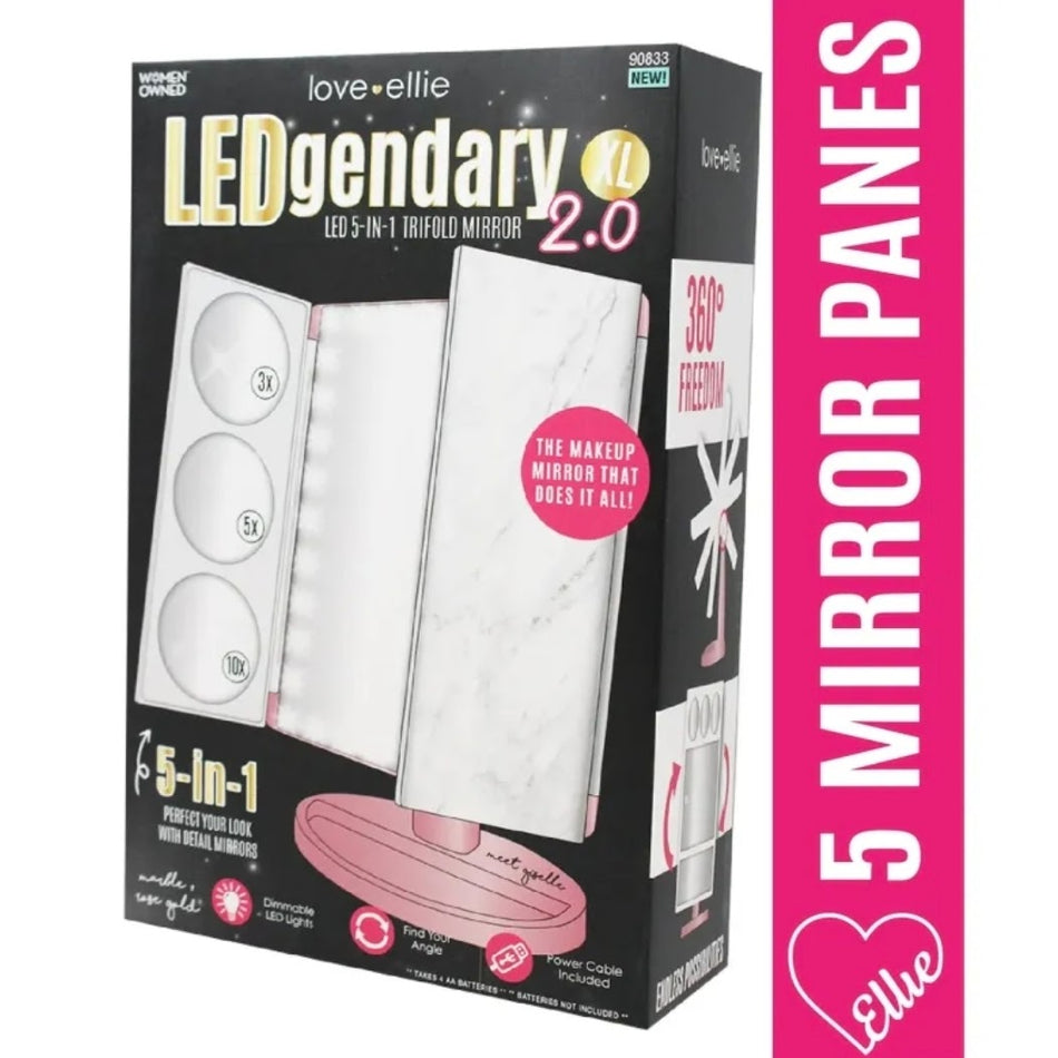 Love And Ellie LED Light Trifold Mirror