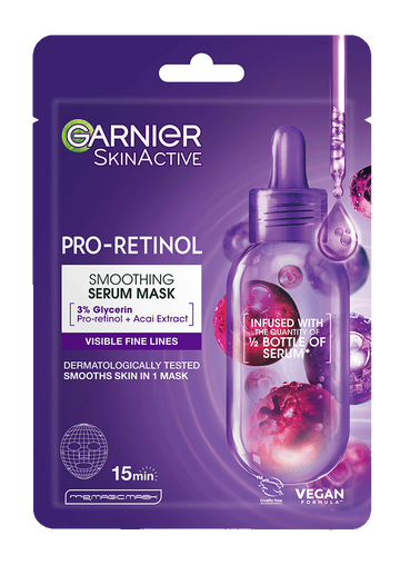 Garnier Pro-Retinol Smoothing Serum Mask