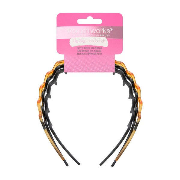 Brushworks Zig Zag Headbands 3 Pack